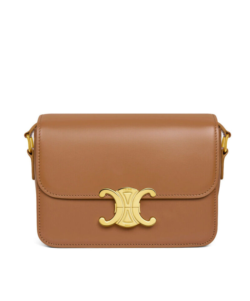 Celine Teen Triomphe Bag In Shiny Calfskin